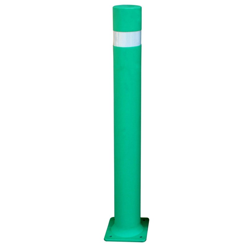 bolardo flexible con placa verde bolardo flexible con placa verde