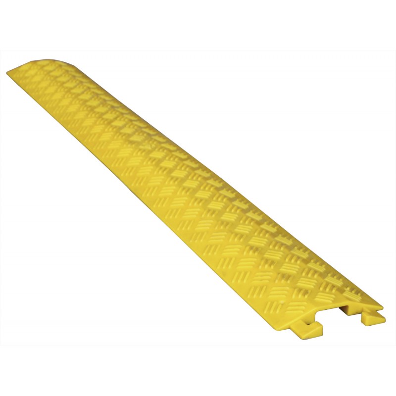 Pasacables plástico amarillo de 1 via