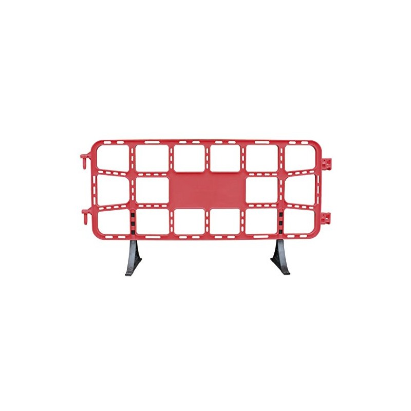 valla de plástico contención peatonal obra de 2 m roja